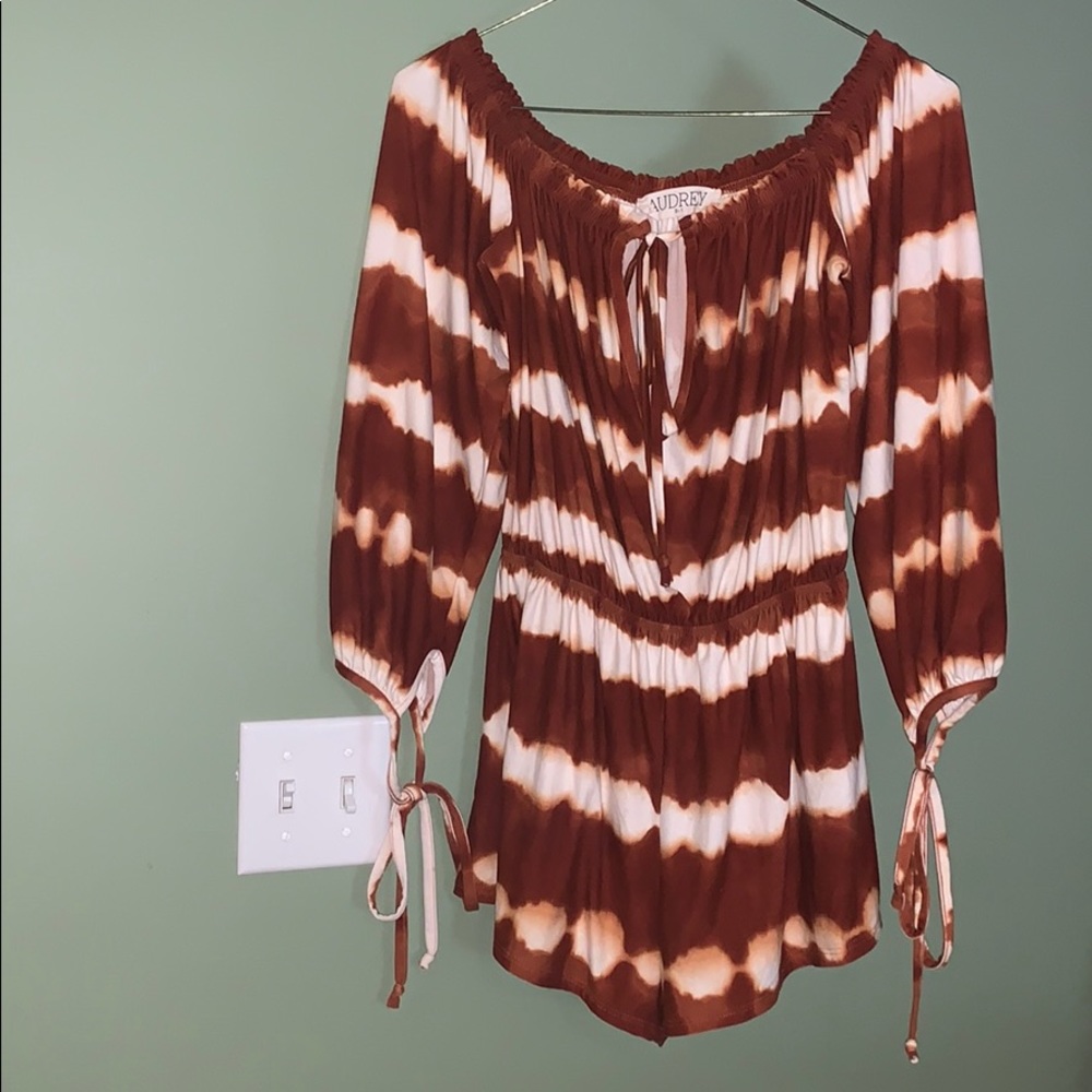 Tie-dye Strapless Romper